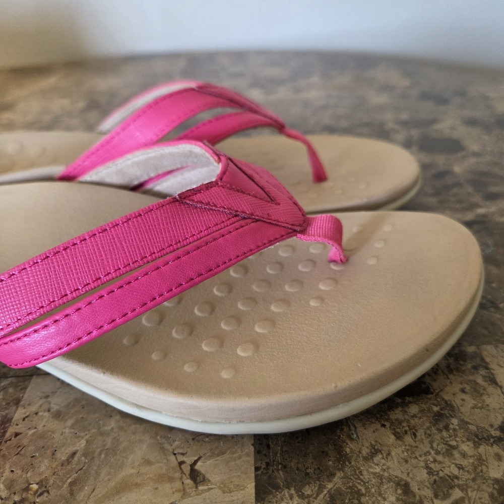Vionic sz 7.5 WIDE Yoko pink sandals thong flip flops casual comfort summer - Picture 3 of 11